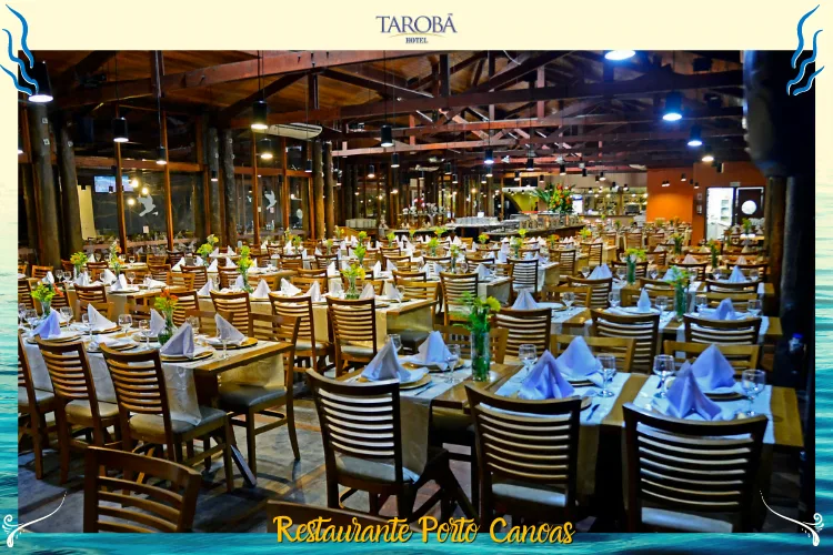 Restaurante Porto Canoas - Cadeiras e mesas preparadas